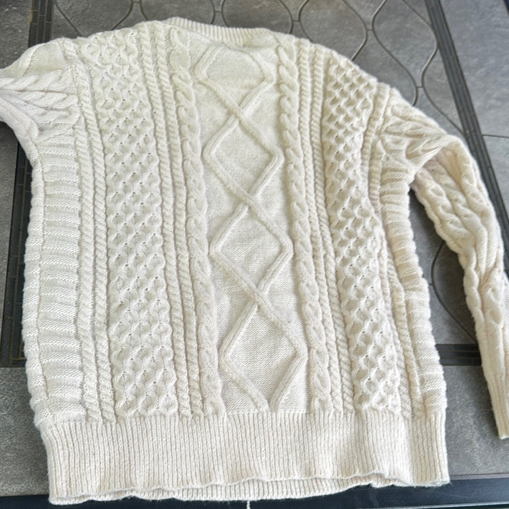 Cream Cable Knit Sweater - Picture 6 of 6